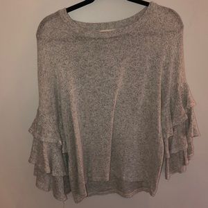 Ruffled long sleeve sweater!